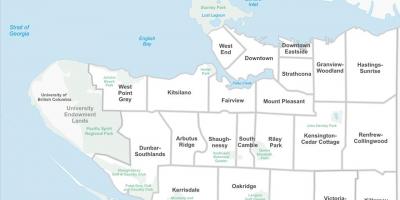 De bienes raíces de Vancouver mapa