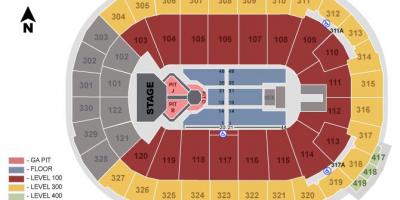 El Rogers arena de vancouver asientos mapa