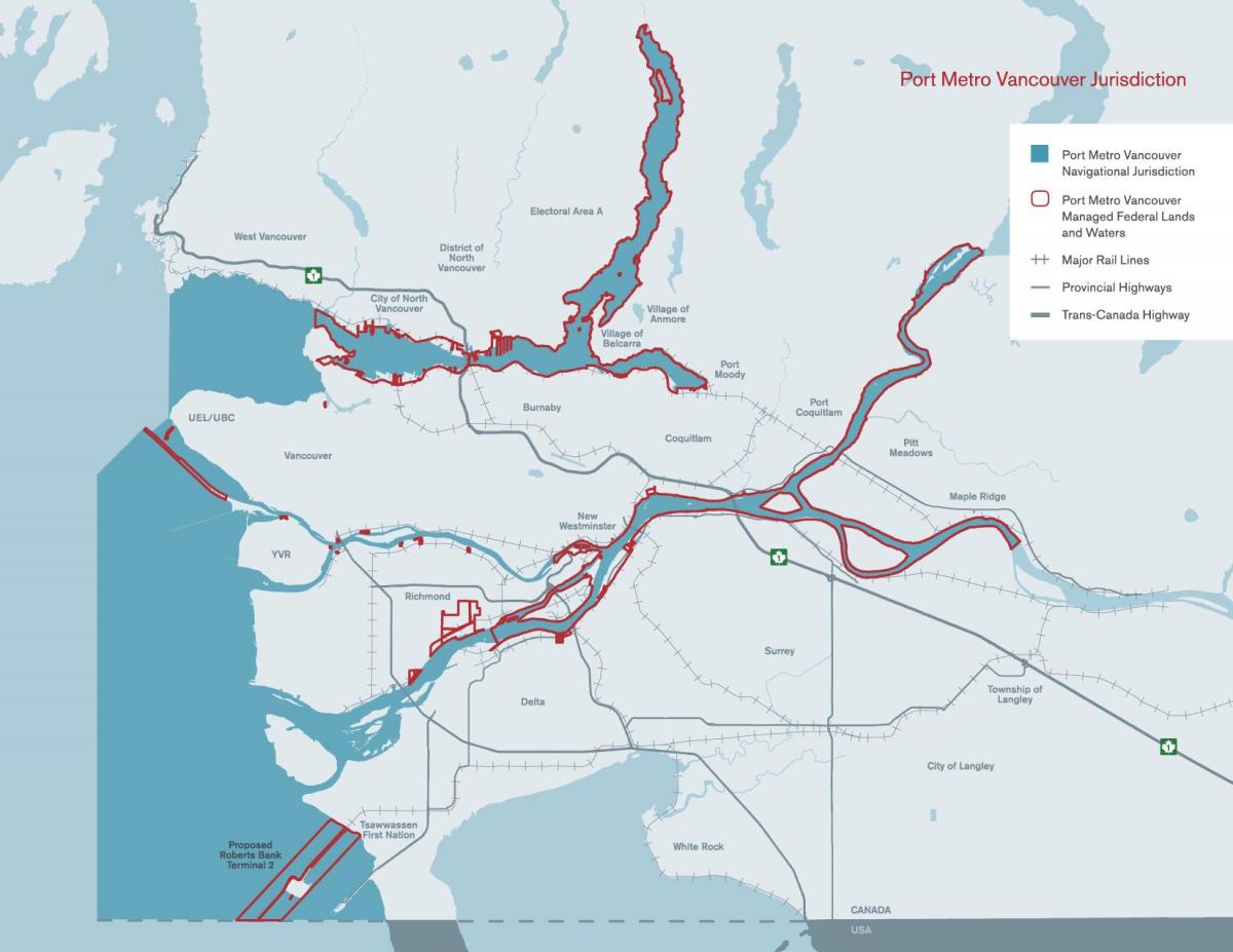 Mapa de puerto de vancouver 