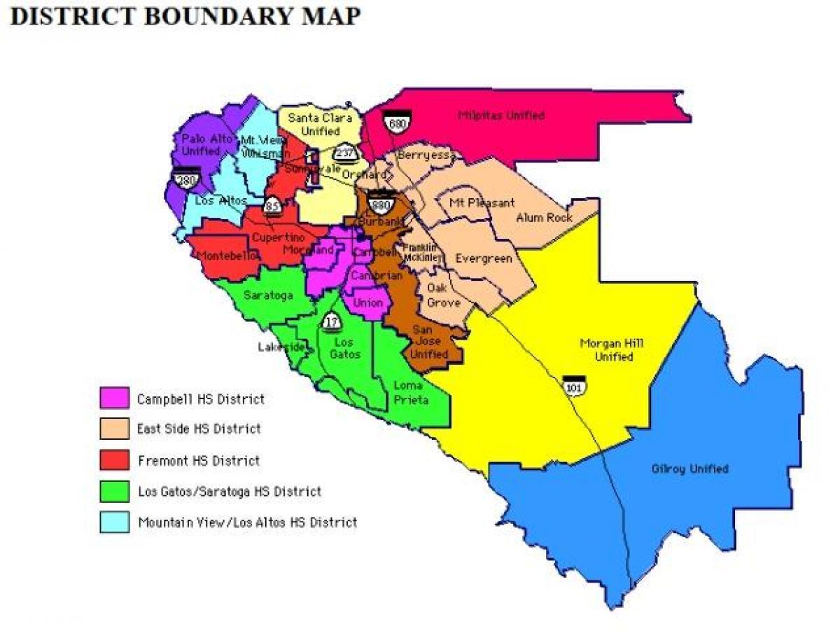 Mapa de el distrito escolar de evergreen