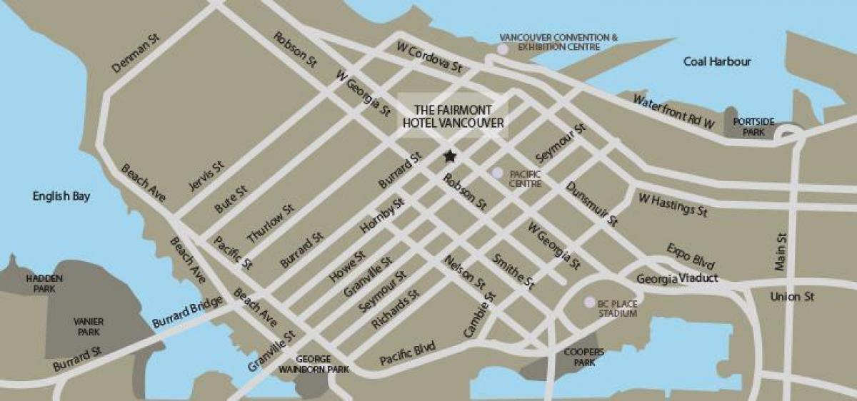 Mapa de las direcciones de vancouver