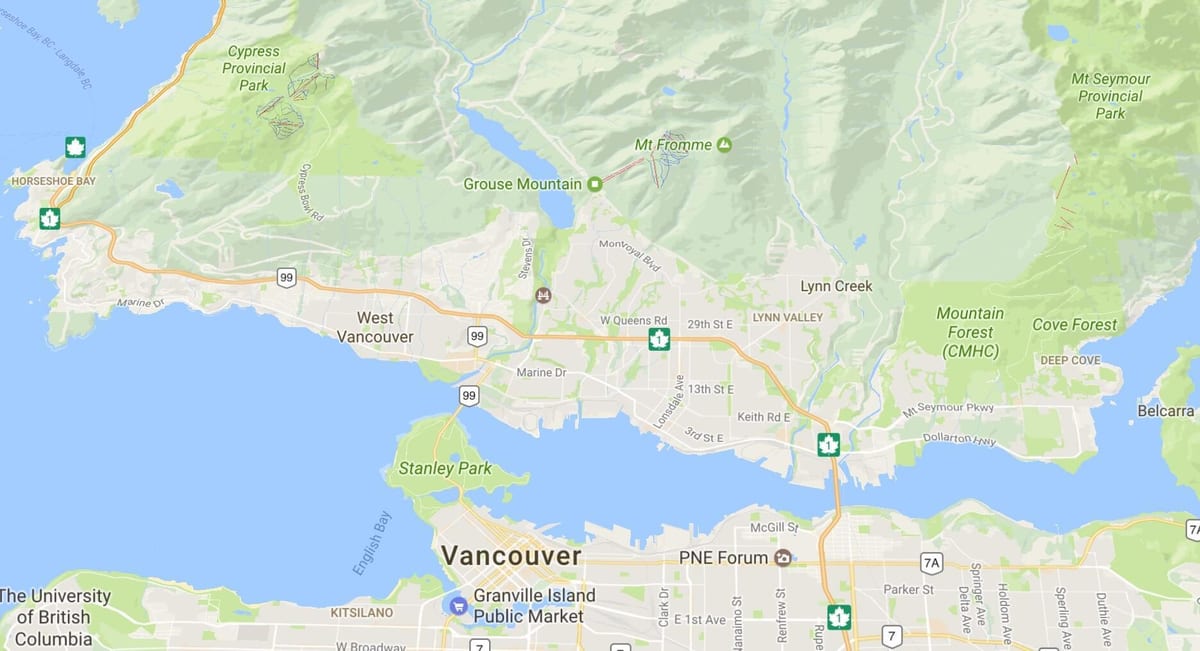 mapa de montañas de la isla de vancouver