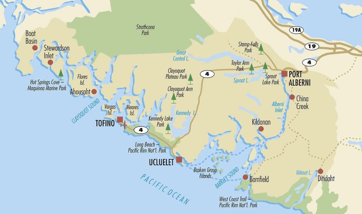 la isla de vancouver atracciones mapa