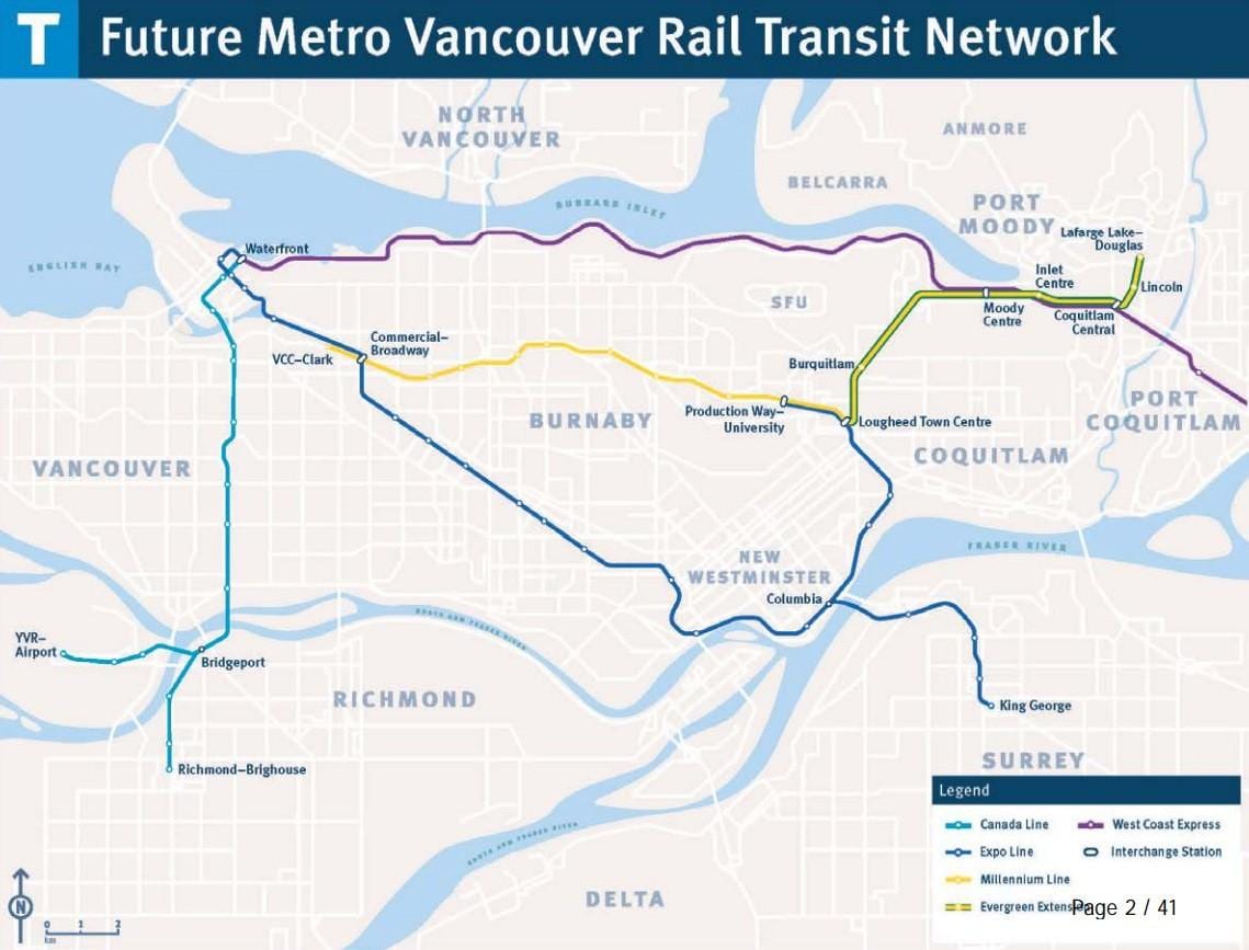 del milenio de la línea de tren mapa