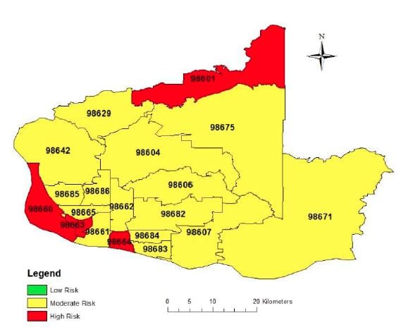 columbia británica código de área de mapa