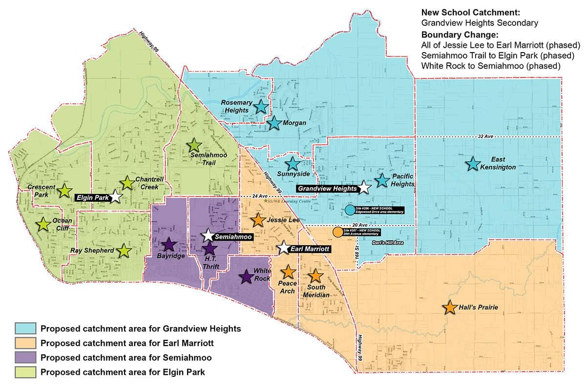 el norte de vancouver de la escuela primaria de captación mapa
