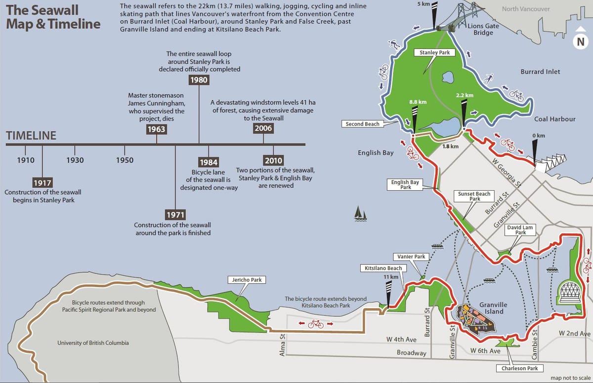 Mapa de vancouver malecón
