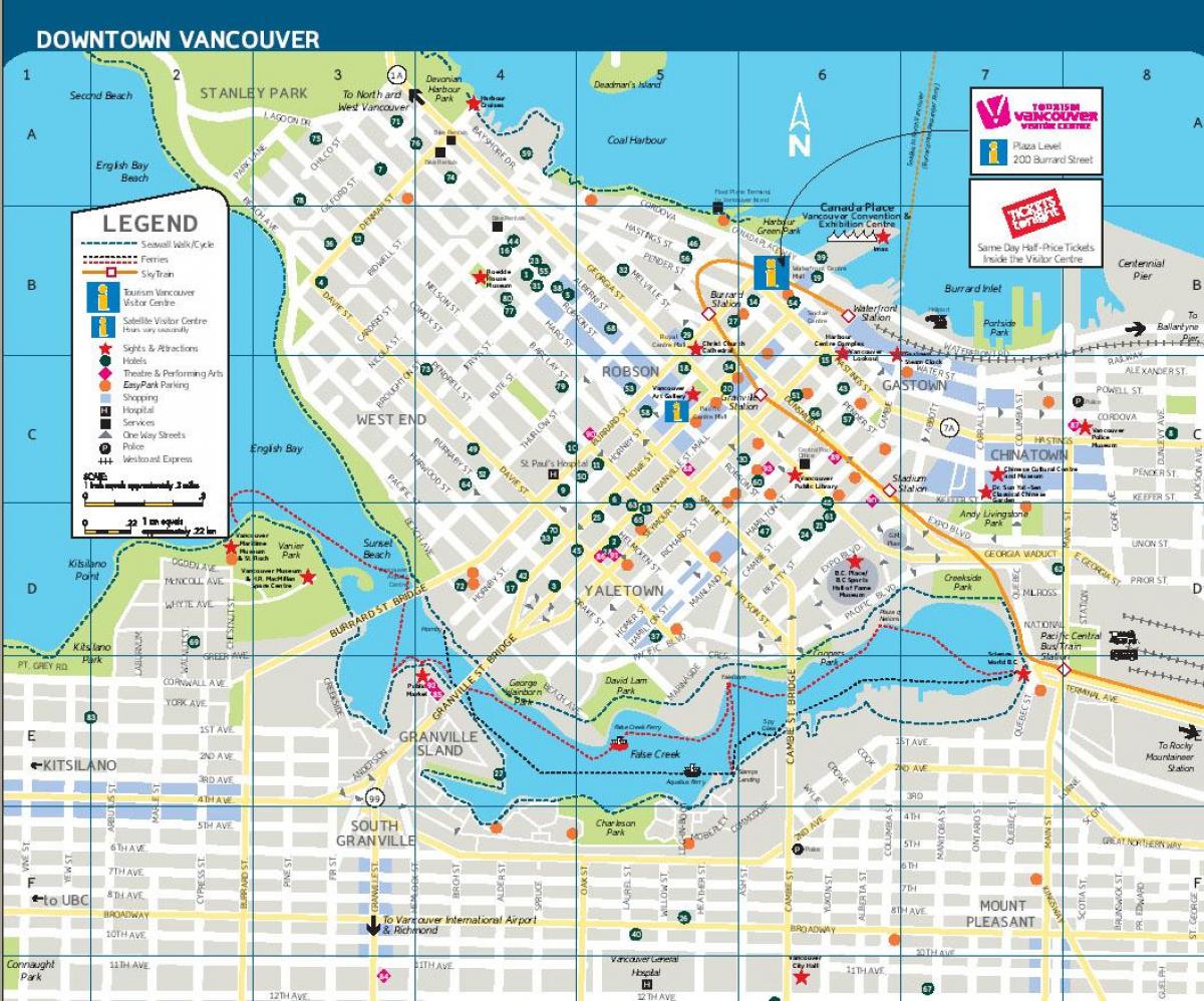 mapa de las calles de vancouver bc