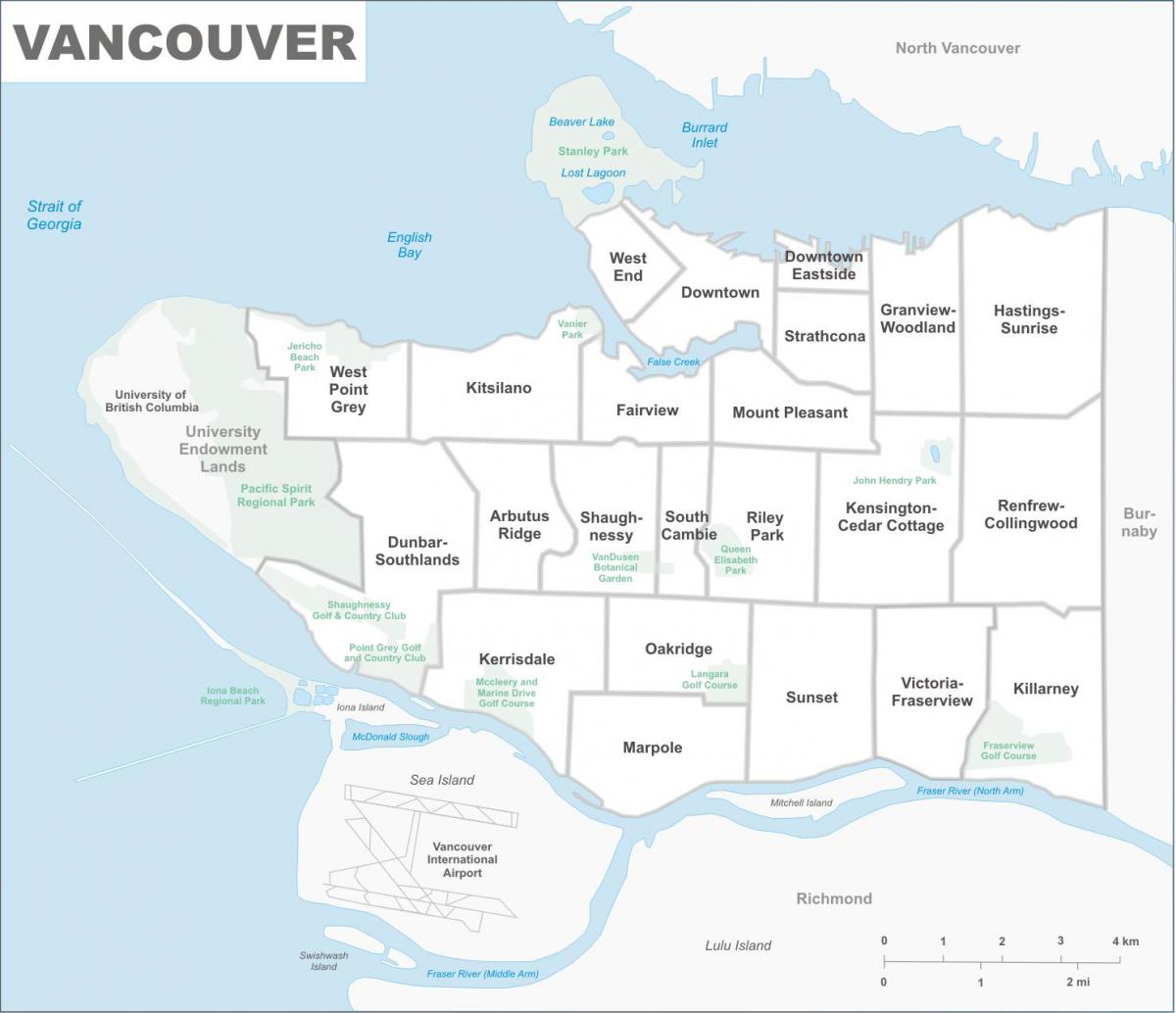 Mapa de vancouver propiedad