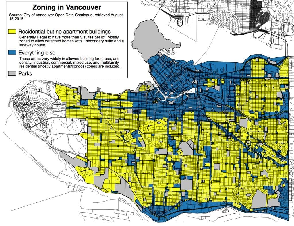 mapa de la zona de vancouver
