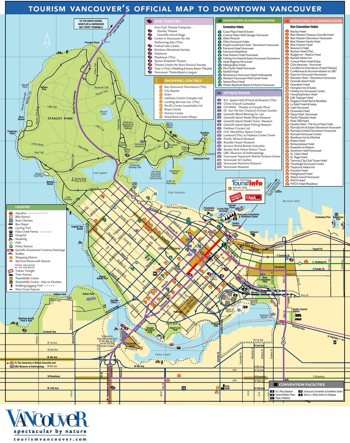 vancouver bc mapa turístico