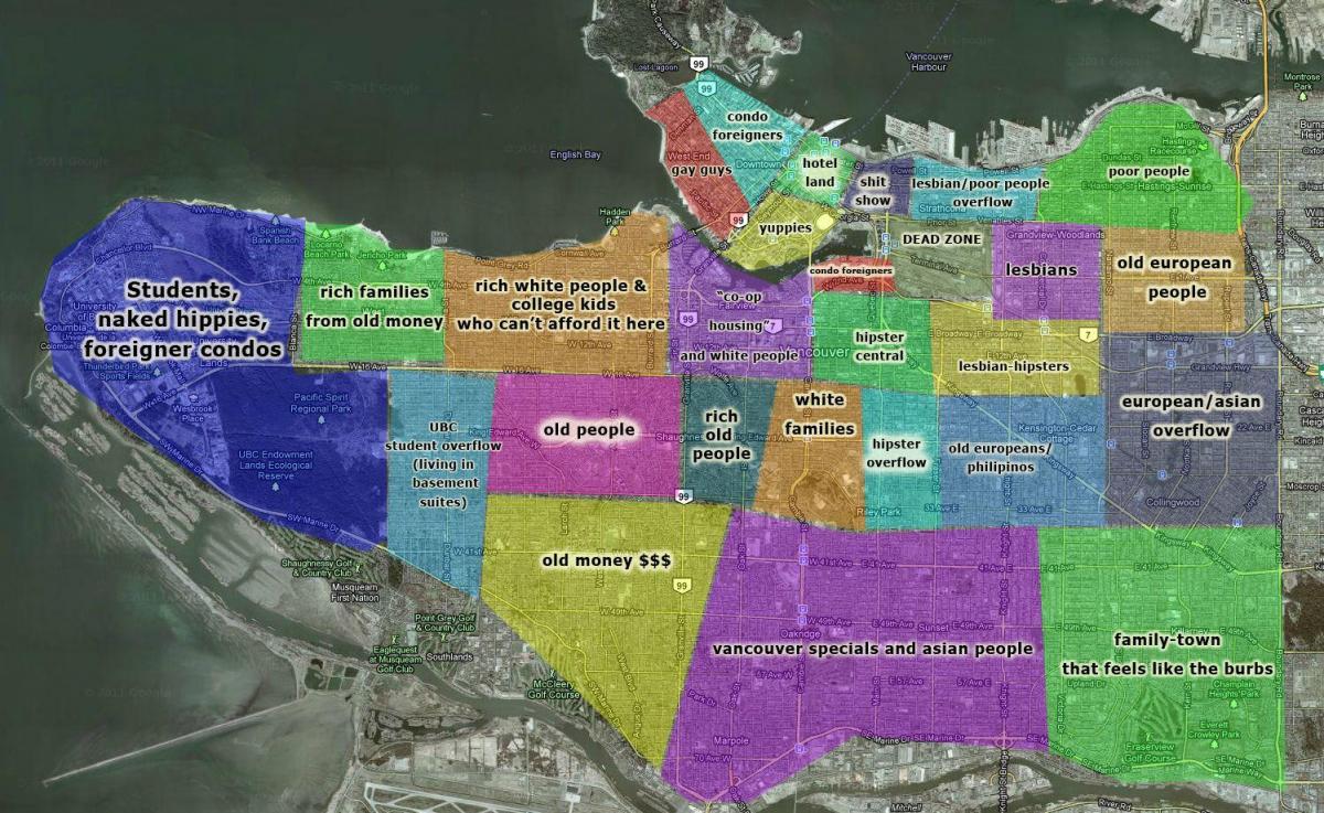 mapa de vancouver y sus alrededores