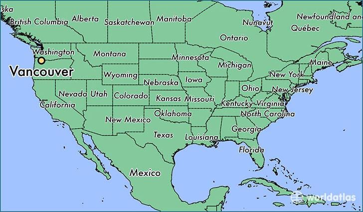 Mapa de vancouver ubicación en el mundo