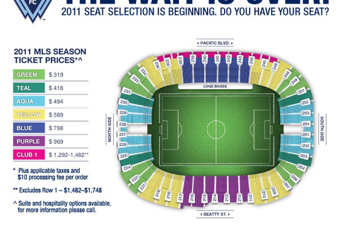 el estadio bc place de asientos mapa