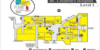 Mapa de bc hospital de niños