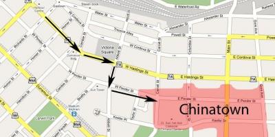 Mapa de barrio chino de vancouver