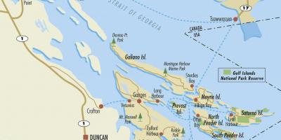 Canadiense de las islas del golfo mapa