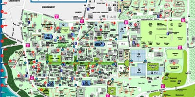 Mapa de la columbia británica, la universidad de