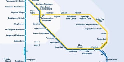 Línea Skytrain mapa