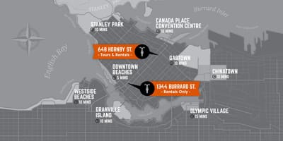 Mapa de ciclo y la guía de la isla de vancouver
