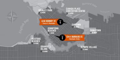 Mapa de ciclo y la guía de la isla de vancouver