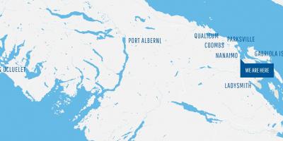 Mapa de coombs isla de vancouver 
