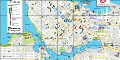Vancouver, canadá atracciones mapa