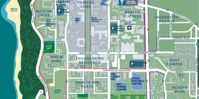 Ubc vancouver mapa del campus