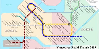 Línea de canadá mapa de estaciones de