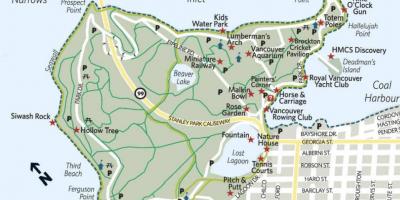 Mapa de maderero arco de stanley park