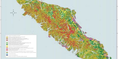 Mapa de la isla de vancouver geología