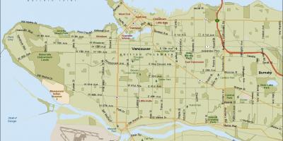 Mapa de calle de vancouver bc canada