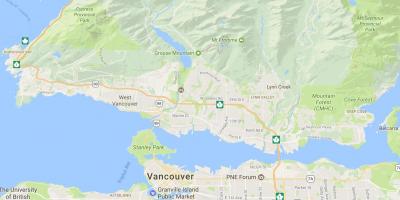 Mapa de montañas de la isla de Vancouver