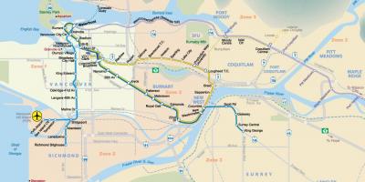 Mapa del metro de Vancouver