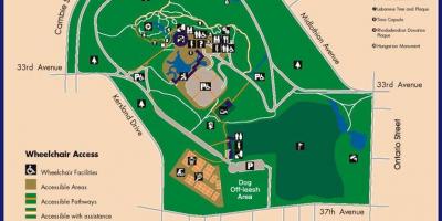 Mapa de la reina elizabeth park vancouver