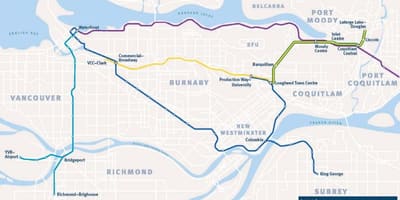 Del milenio de la línea de tren mapa