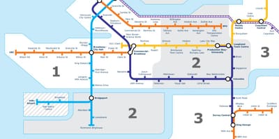 Vancouver bc transporte público mapa