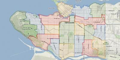 Vancouver de la junta escolar de captación mapa