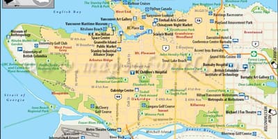 Mapa de vancouver puntos de interés