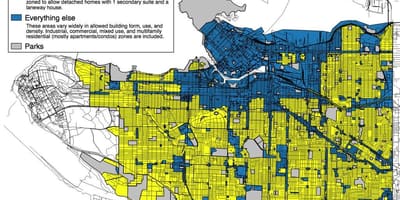 Mapa de la zona de vancouver