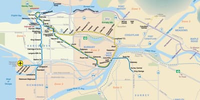 Vancouver bc mapa del metro