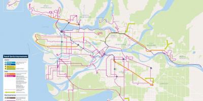 Vancouver sistema de tránsito mapa