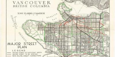 Mapa del vintage de vancouver