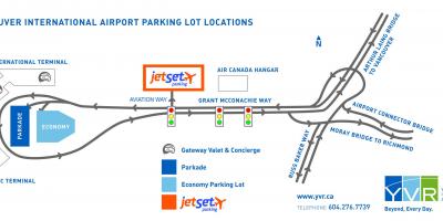 El aeropuerto de Vancouver aparcamiento mapa